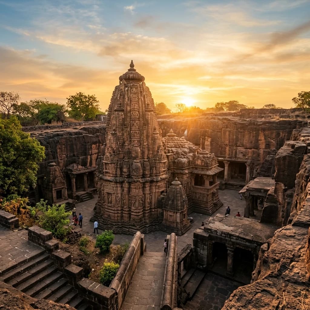 Monolithic Cliffs, Alpine Spires, and Chariots of Stone: The Architectural Feats of Dhamnar, Baijnath, and Melkadambur