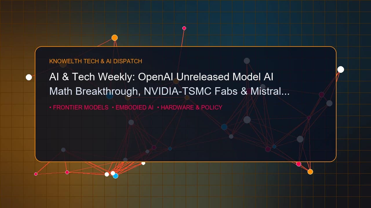 AI & Tech Weekly: OpenAI Unreleased Model Math Breakthrough, NVIDIA-TSMC AI Fabs & Mistral EU Infrastructure Deal