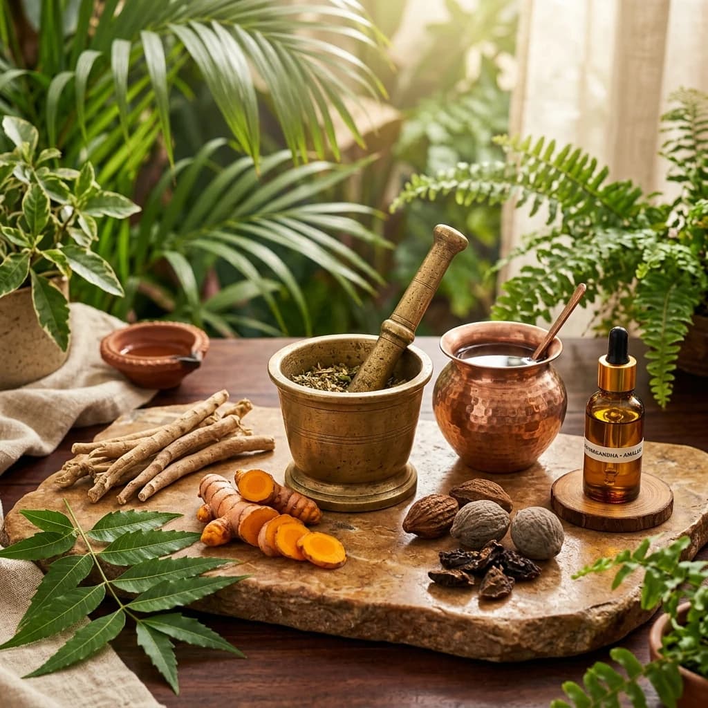 Ayurveda Meets Modern Science: Gut Microbiome Modulation, Circadian Alignment, and Neuroprotective Botanicals