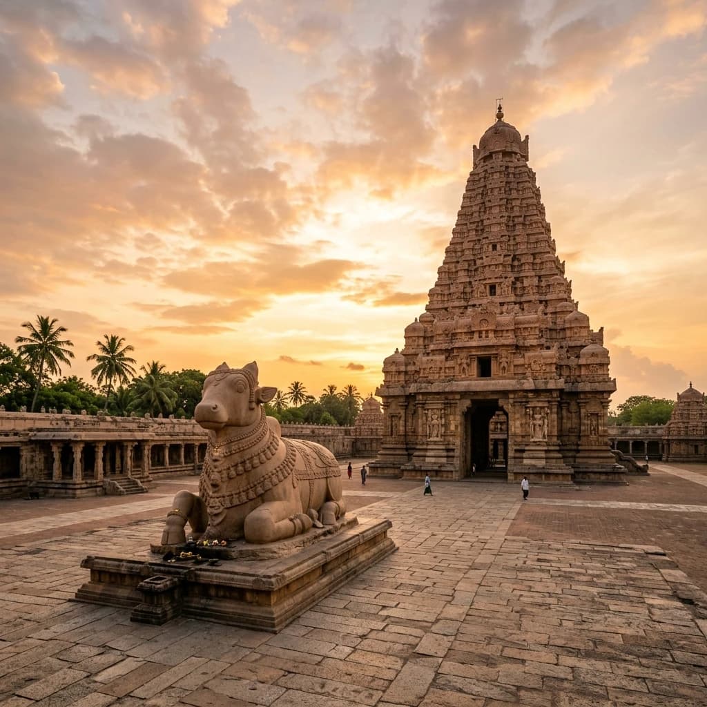 Stone-Carved Legends: The Curved Granite Vimana of Gangaikonda Cholapuram, the Apsidal Mystery of Aihole, and the Zodiac Alignments of Sringeri