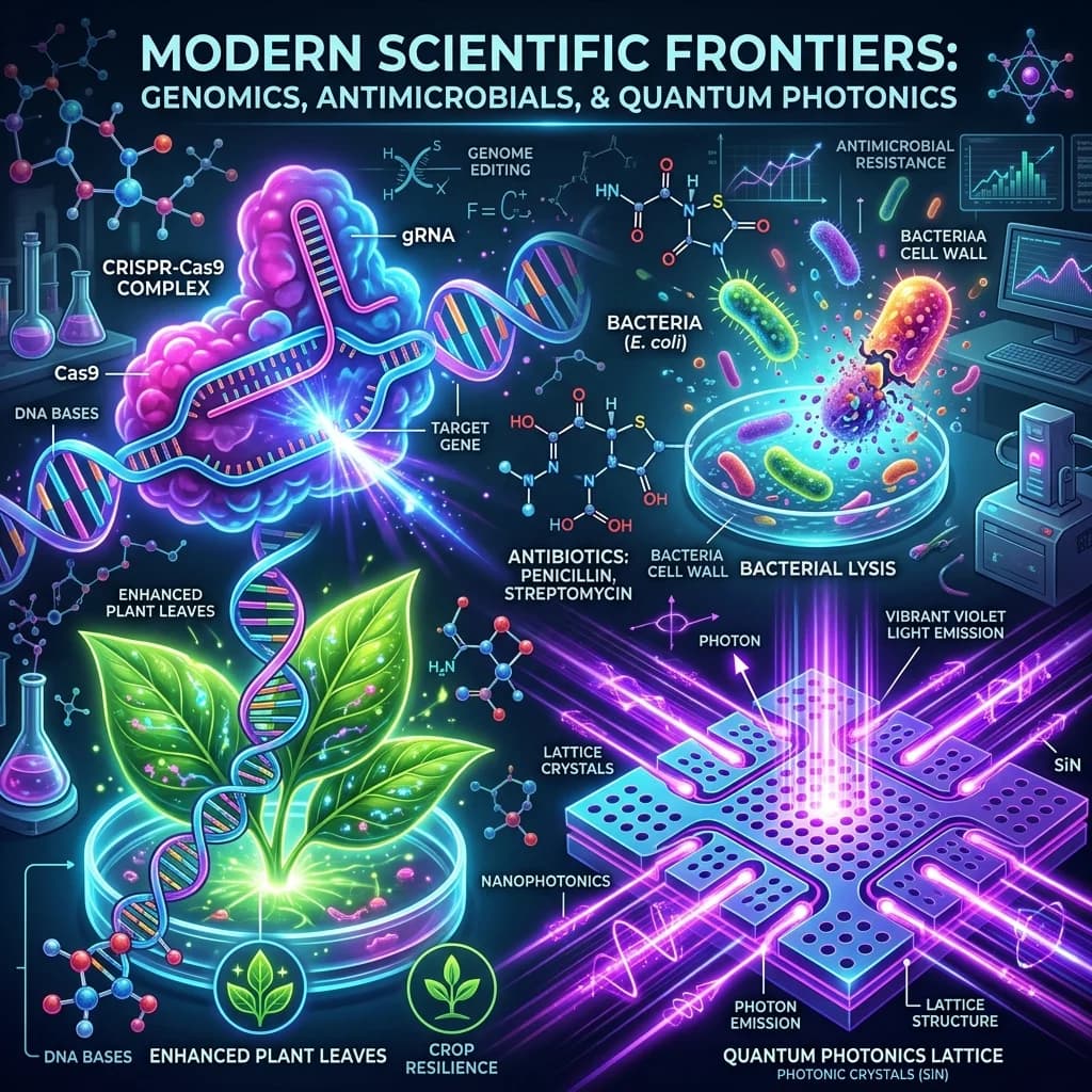 Frontiers of Science: Reviving Defeated Antibiotics, CRISPR Carbon Capture, and 2D Quantum Photonics