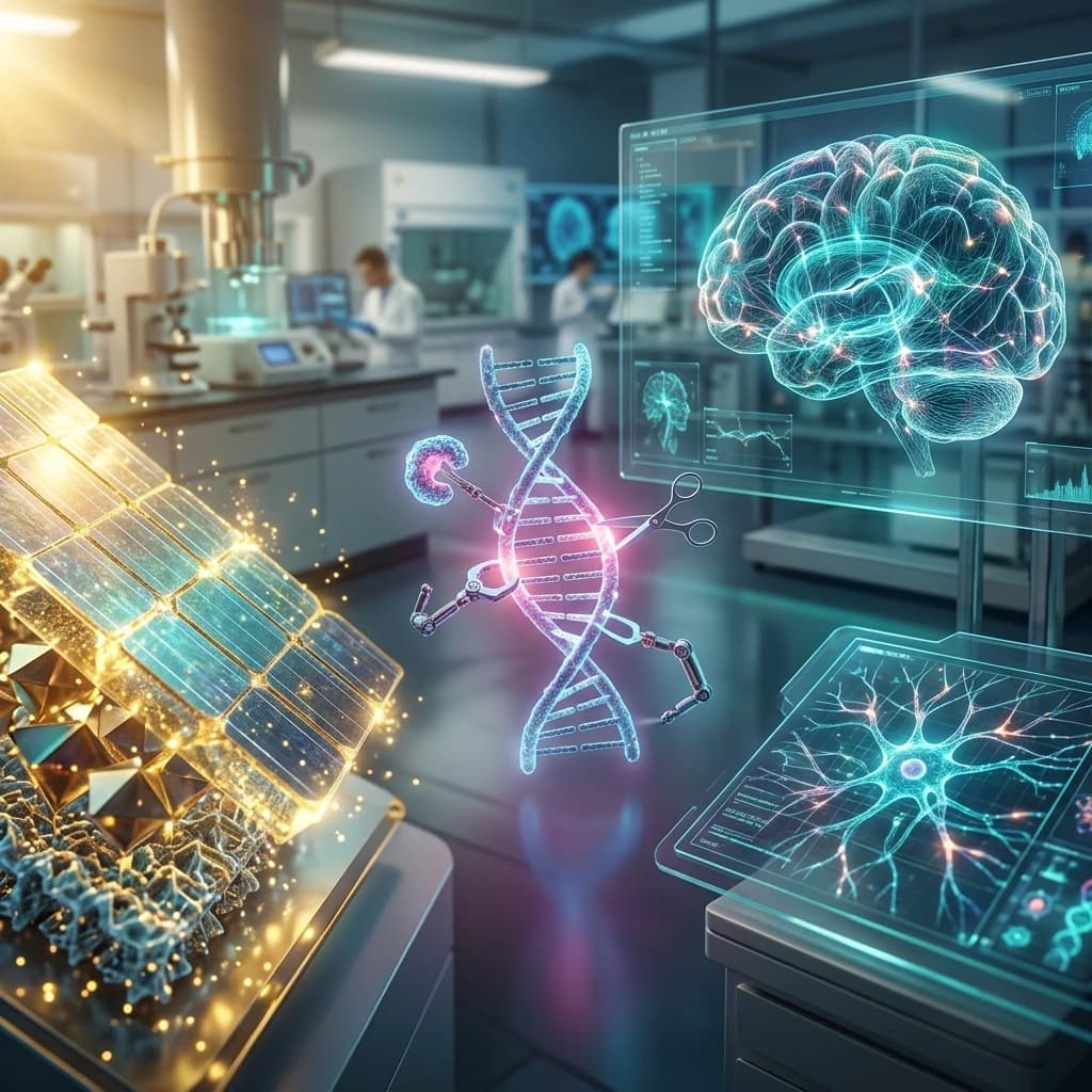 Next-Gen Solar Efficiency, Targeted CRISPR Cell Destruction, and Neural DNA Repair