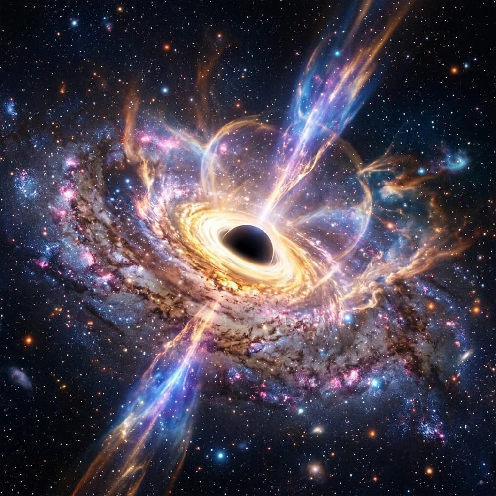 Black Hole Winds Quench Galaxies, Laser-Activated Quantum Switches, and the Genetic Roots of Human Language