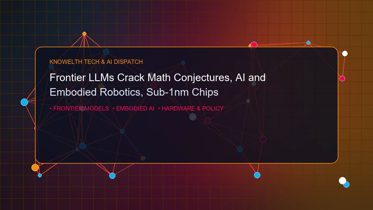 Frontier LLMs Crack Mathematical Conjectures, Embodied AI Reshapes Robotics, and Sub-1nm Chips Transform Hardware