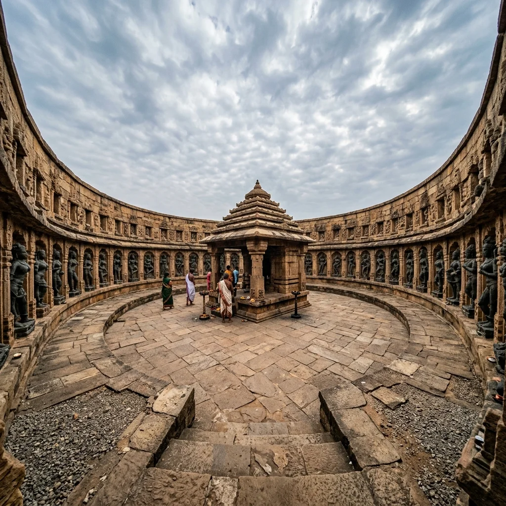 Dramatic view of the historic structures at Tarakeshwar Temple
