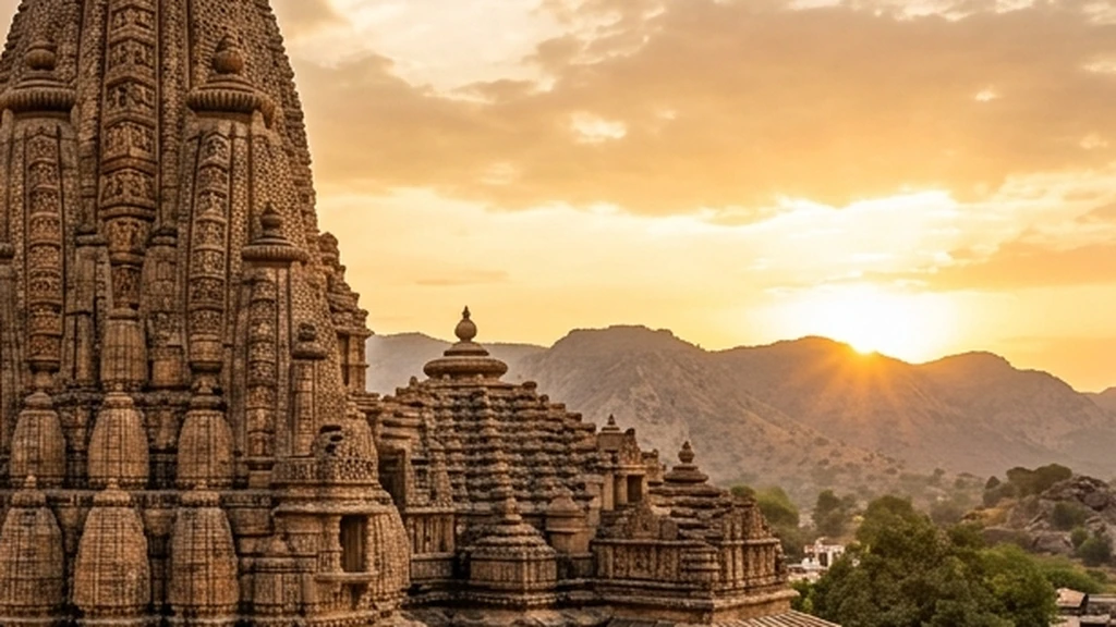 Dramatic view of the historic structures at Rajarani Temple