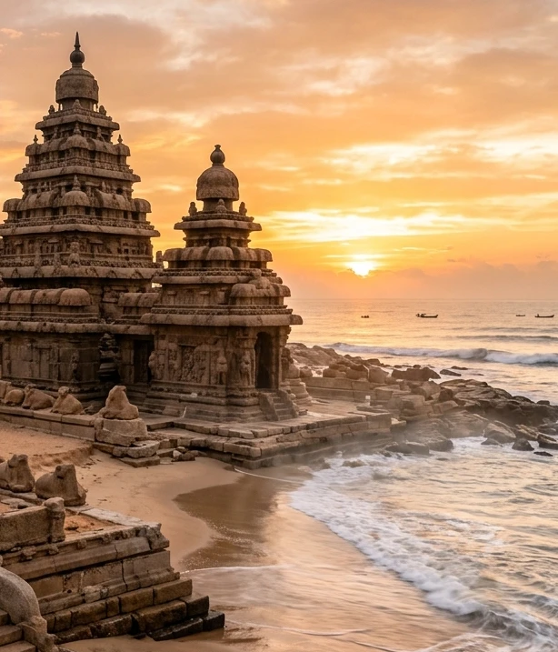 Dramatic view of the historic structures at Lakshmana Temple